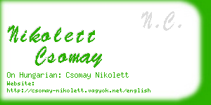 nikolett csomay business card